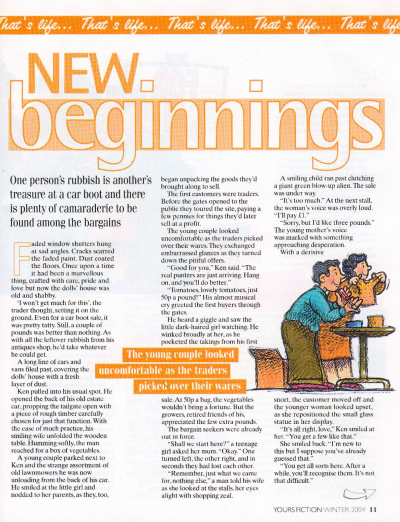 New Beginnings courtesy of Yours Magazine Fiction Special