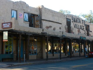 The upmarket shops in downtown Sante Fe