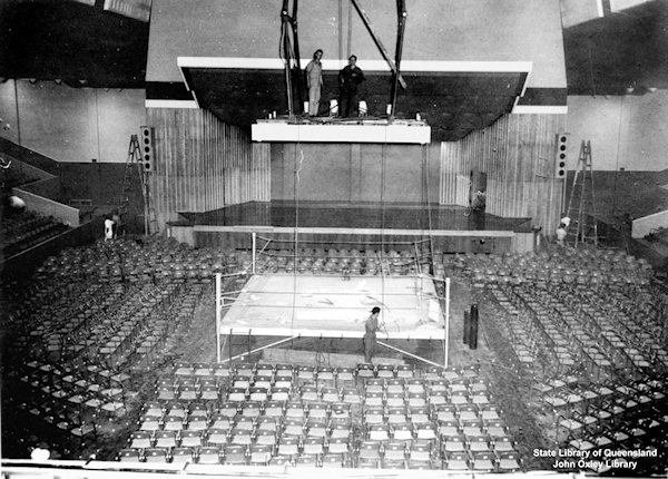 Brisbane's old Festival Hall set for boxing or music. At the time, I thought it was such a big venue