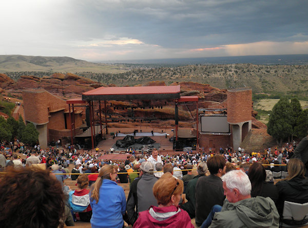 In the heart of the Rockies, the Red Rocks concert venue where we watched an awesome storm sail across the city of Denver - and an equally awesome concert.