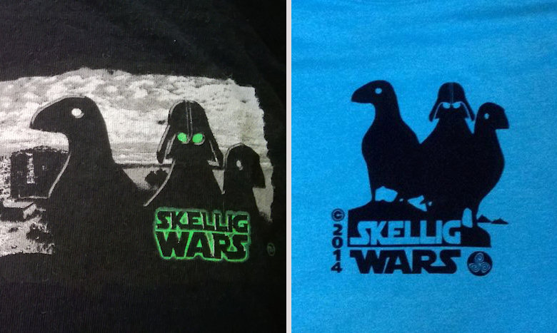 The tourist shops nowe boast T-shirts with puffin in stormtrooper helmets or armed with light sabres.